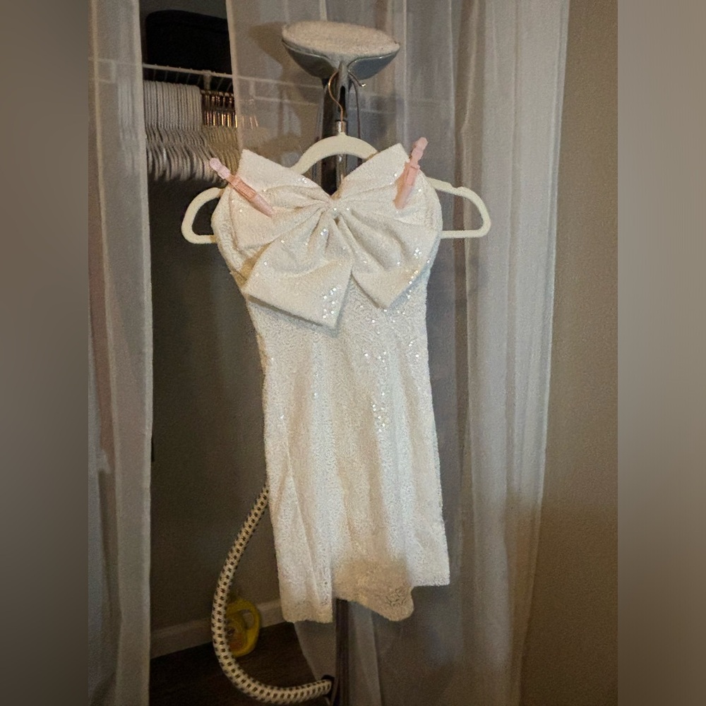 Altard State white sequin mini dress
